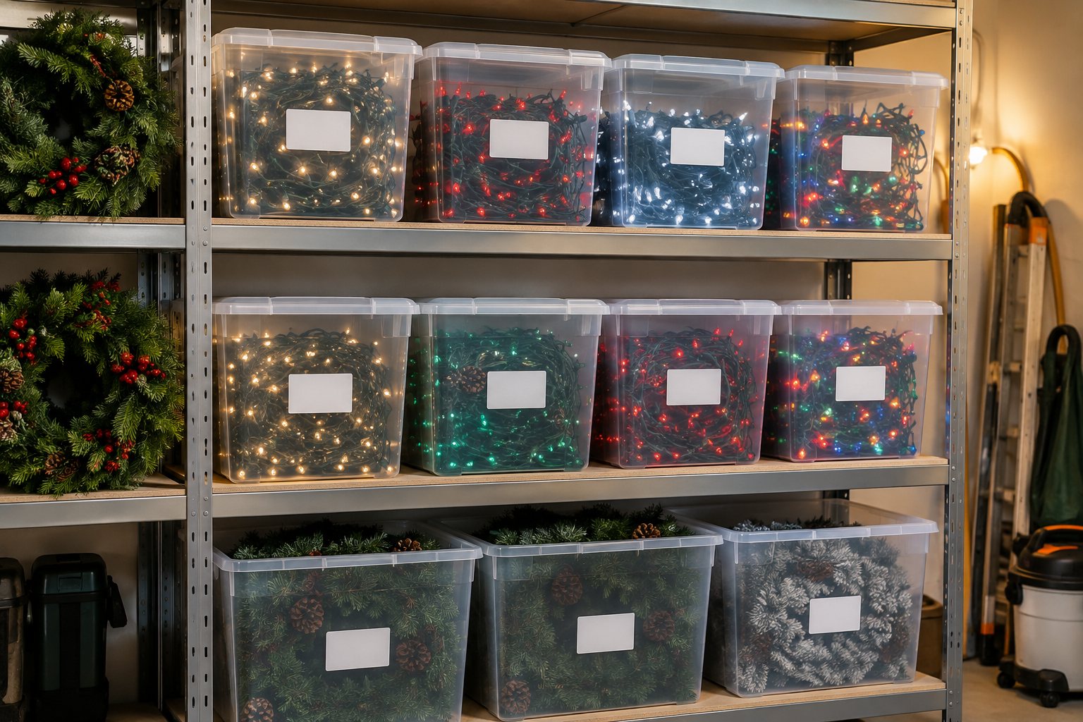 Christmas lights packed and stored after takedown
